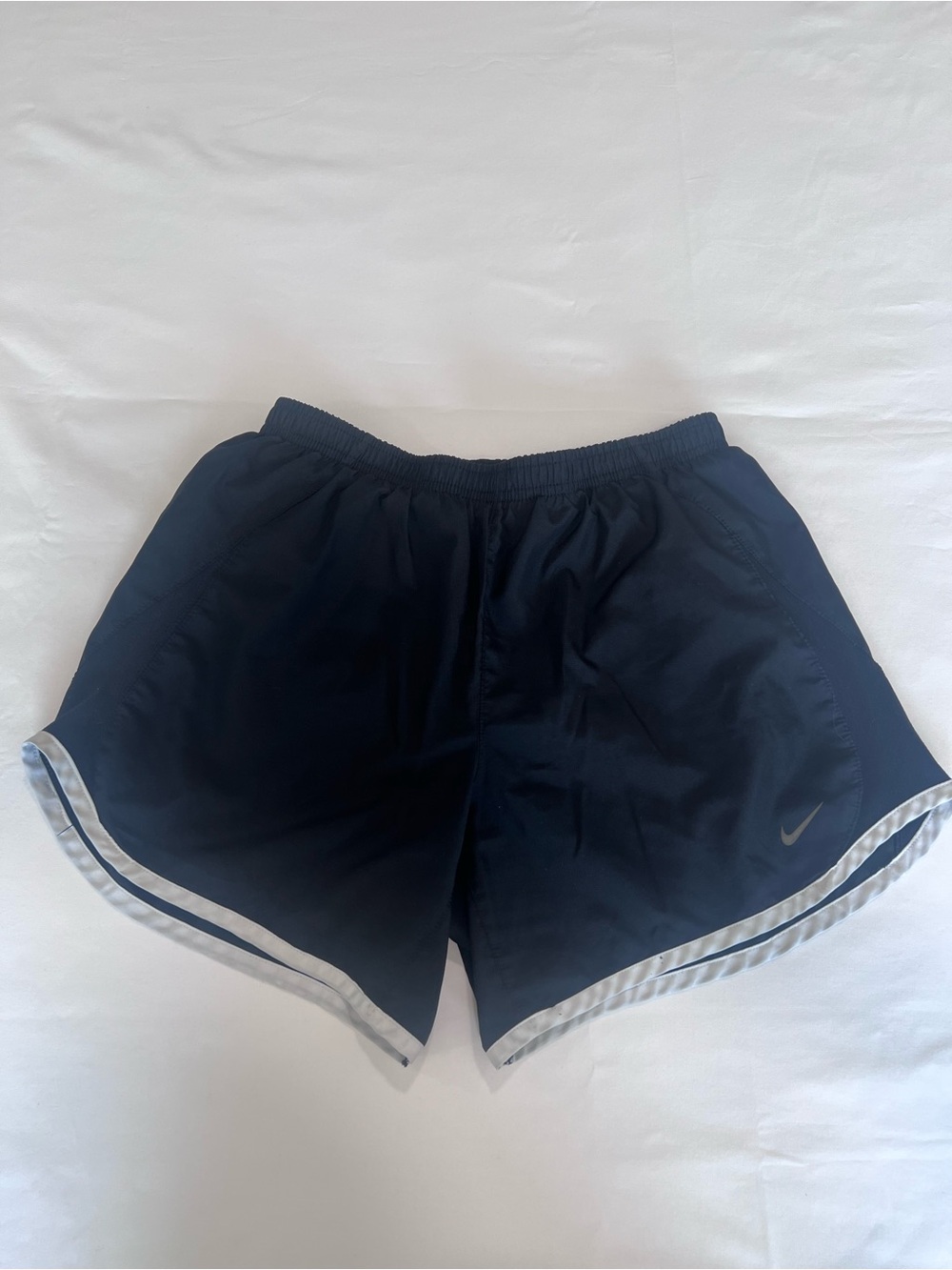 Nike Dark Blue Women's Running Shorts with White Trim